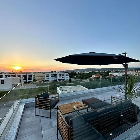 Ferienwohnung Luxury Penthouse Sukosan With Big Roof Whirlpool !!! Exterior foto
